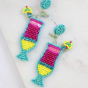 Daiquiri beaded earrings